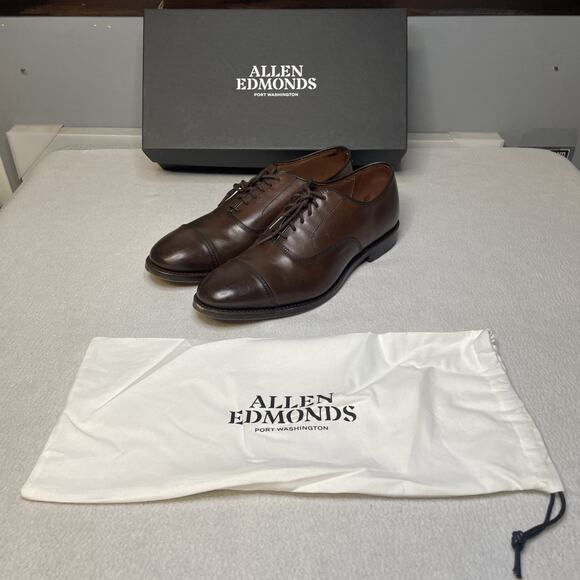 Allen Edmonds Park Avenue 10.5D Dark Chili Brown Oxfords - w/ Original Box main image 13